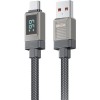 WK Wdc-39 Braided USB 3.0 Cable USB-C male - USB-A 66W Γκρι 1.2m (250869)