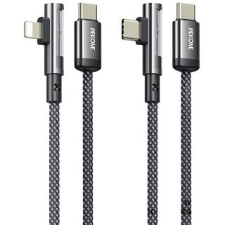 WK Braided USB 2.0 Cable USB-C male - USB-C 65W Μαύρο 1m
