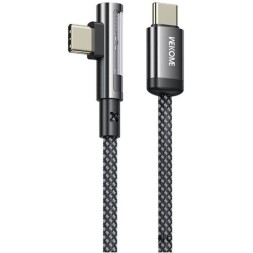 WK Braided USB 2.0 Cable USB-C male - USB-C 65W Μαύρο 1m
