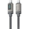 WK Braided USB 2.0 Cable USB-C male - USB-C 100W Γκρι 1.2m (250871)