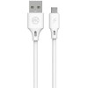 WK WDC-092 Regular USB 2.0 to micro USB Cable Λευκό 2m