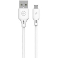 WK WDC-092 Regular USB 2.0 to micro USB Cable Λευκό 2m