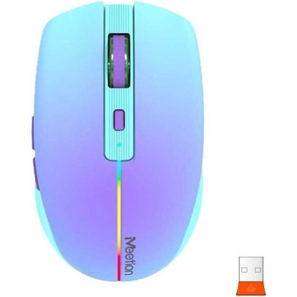 Meetion BTM002 Ασύρματο Ποντίκι Bluetooth (Μωβ)