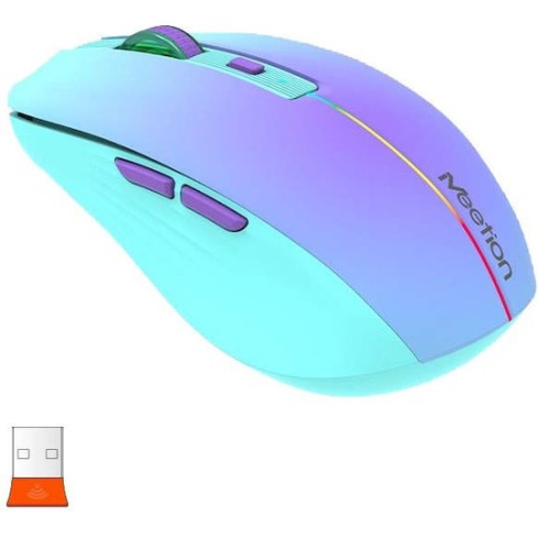 Meetion BTM002 Ασύρματο Ποντίκι Bluetooth (Μωβ)