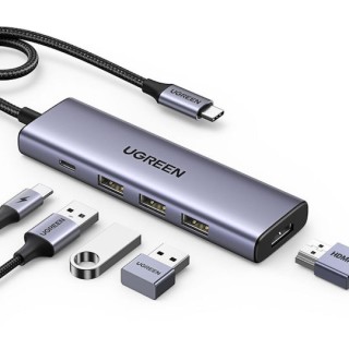 Ugreen CM511 USB-C Docking Station με HDMI 4K PD Γκρι 15596