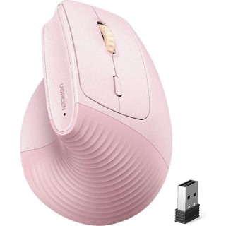 Ugreen M571 Ασύρματο Εργονομικό Bluetooth Ποντίκι Ροζ 65666