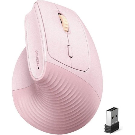 Ugreen M571 Ασύρματο Εργονομικό Bluetooth Ποντίκι Ροζ 65666 Ugreen M571 Ασύρματο Εργονομικό Bluetooth Ποντίκι Ροζ 65666