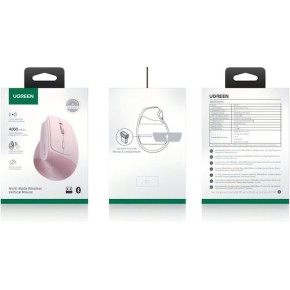 Ugreen M571 Ασύρματο Εργονομικό Bluetooth Ποντίκι Ροζ 65666 Ugreen M571 Ασύρματο Εργονομικό Bluetooth Ποντίκι Ροζ 65666