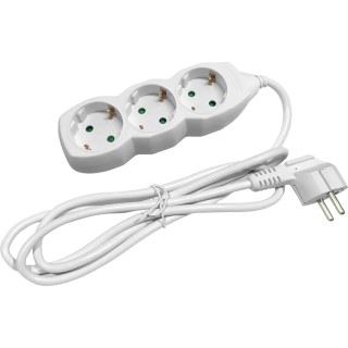 Entac ESEG3-1.5 Πολύπριζο 3 Θέσεων με Καλώδιο 1.5m Λευκό