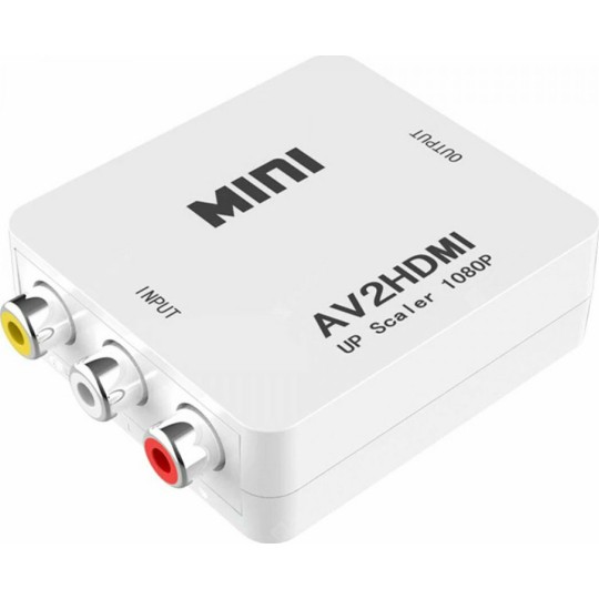 Powertech Converter RCA female to HDMI female White 1pcs CAB-H119