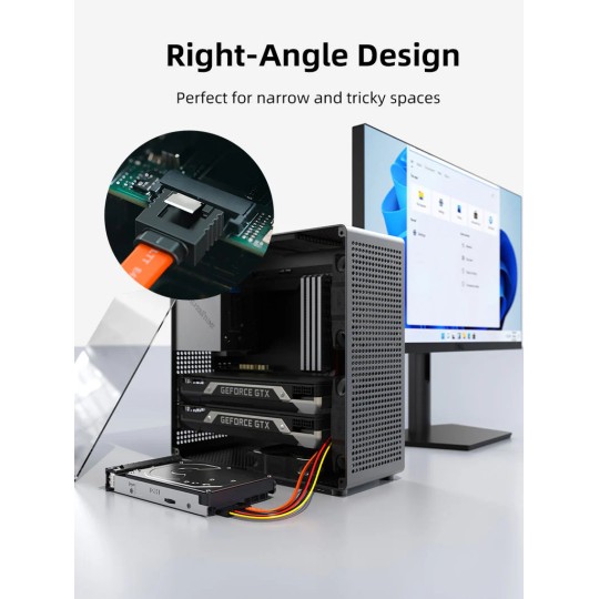 Cabletime to Cable 50cm Orange CT-SATA3-B0.5