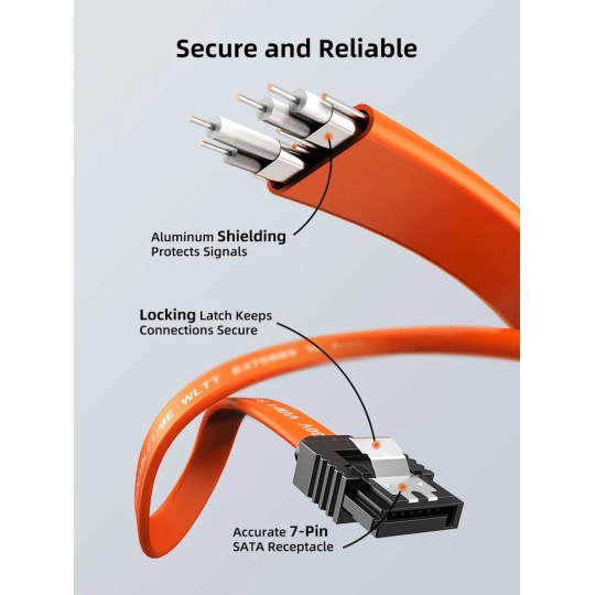 Cabletime to Cable 50cm Orange CT-SATA3-B0.5