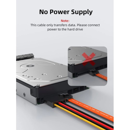 Cabletime to Cable 50cm Orange CT-SATA3-B0.5