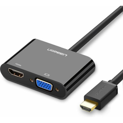 UGREEN Μετατροπέας HDMI σε VGA/HDMI CM101 40744