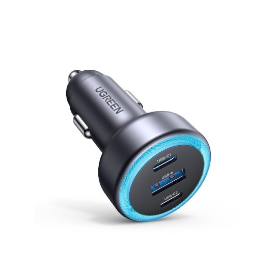 UGREEN EC307 45843 Φορτιστής Αυτοκινήτου 30W 3 Θέσεων Γκρί