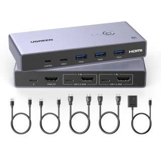 UGREEN 25961 KVM Switch 2 θέσεων USB/USB-C/HDMI