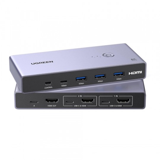 UGREEN 25961 KVM Switch 2 θέσεων USB/USB-C/HDMI