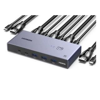 UGREEN 25961 KVM Switch 2 θέσεων USB/USB-C/HDMI