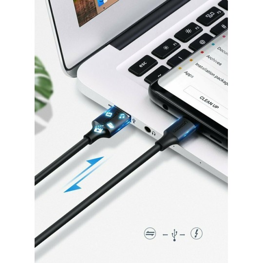 UGREEN US287 60118 Καλώδιο Φόρτισης USB σε USB-C 2m Μαύρο