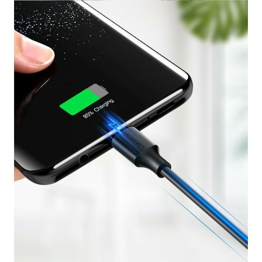 UGREEN US287 60118 Καλώδιο Φόρτισης USB σε USB-C 2m Μαύρο