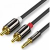 UGREEN AV116 10584 Καλώδιο Ήχου 3.5mm σε 2xRCA M/M 2m Μαύρο