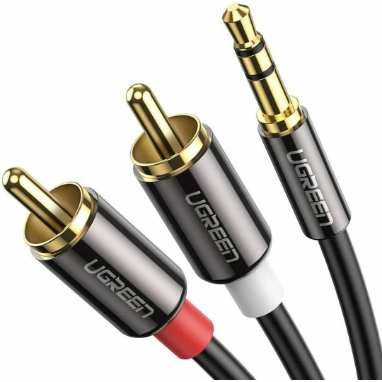 UGREEN AV116 10584 Καλώδιο Ήχου 3.5mm σε 2xRCA M/M 2m Μαύρο