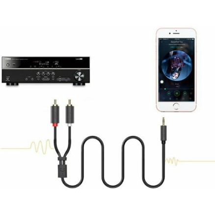 UGREEN AV116 10584 Καλώδιο Ήχου 3.5mm σε 2xRCA M/M 2m Μαύρο