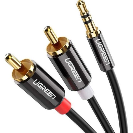 UGREEN AV116 10584 Καλώδιο Ήχου 3.5mm σε 2xRCA M/M 2m Μαύρο