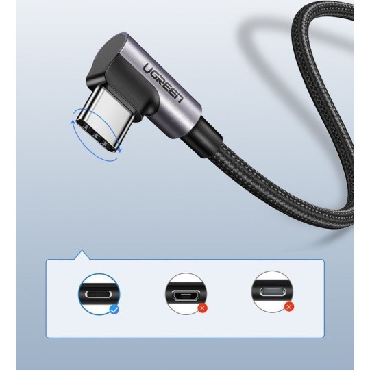 UGREEN US284 50941 Καλώδιο Φόρτισης USB σε USB-C 1m Γκρί