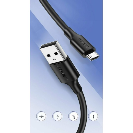UGREEN US289 60136 Καλώδιο Φόρτισης USB σε Micro Usb 1m Μαύρο