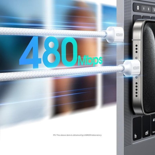 UGREEN L501 65248 Καλώδιο Φόρτισης USB-C σε USB-C PD 60W 2m Γκρι