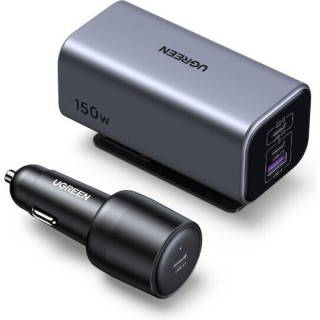UGREEN EC706 35571 Φορτιστής Αυτοκινήτου GaN PD 150W 2 Θέσεων Γκρί