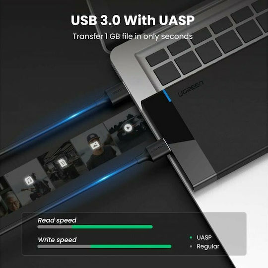 UGREEN US221 Θήκη HDD 2,5'' 30848 USB 3.0 UGREEN US221 Θήκη HDD 2,5'' 30848 USB 3.0