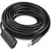 UGREEN US121 Καλώδιο USB 2.0 Repeater 10319 5m Μαύρο
