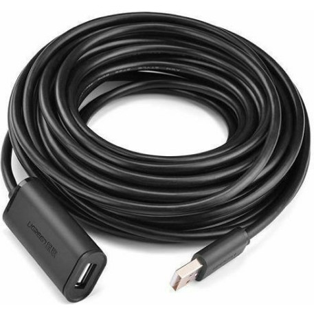 UGREEN US121 Καλώδιο USB 2.0 Repeater 10319 5m Μαύρο