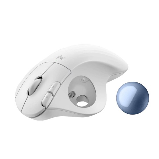 Logitech Ergo M575S Ασύρματο Bluetooth Ποντίκι με Trackball Λευκό