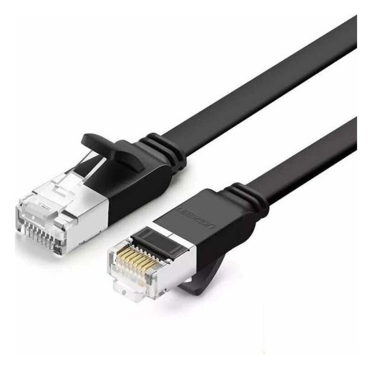 UGREEN NW101 50184 Καλώδιο Δικτύου UTP CAT6 1m Flat Pure Copper Μαύρο