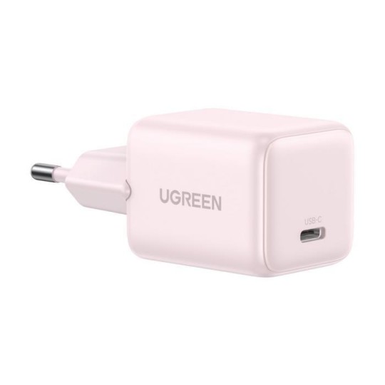 UGREEN X512 55556 Φορτιστής Σπιτιού GaN PD 20W 1 Θέσης Ροζ