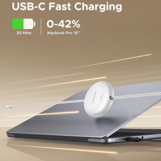 UGREEN L531 95673 Καλώδιο Φόρτισης USB-C σε USB-C PD 100W 1m, Επαναφερόμενο Λευκό