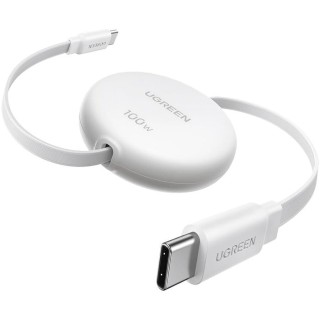 UGREEN L531 95673 Καλώδιο Φόρτισης USB-C σε USB-C PD 100W 1m, Επαναφερόμενο Λευκό