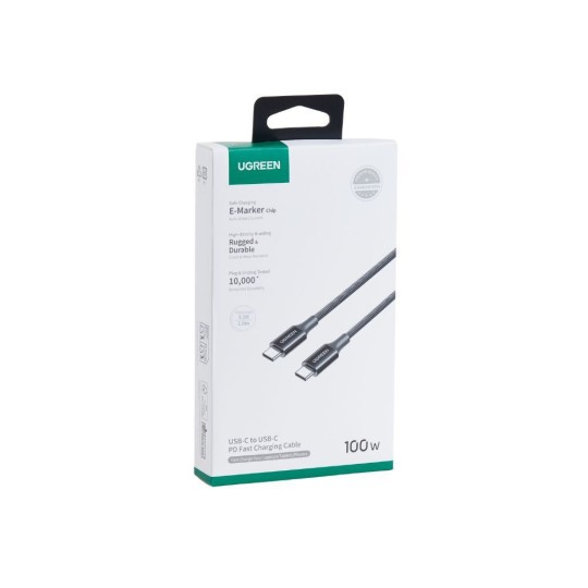 UGREEN L502 65250 Καλώδιο Φόρτισης USB-C σε USB-C PD 100W 2m Μαύρο