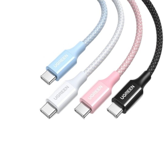 UGREEN L502 65251 Καλώδιο Φόρτισης USB-C σε USB-C PD 100W 1m Ροζ