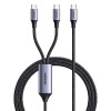 UGREEN US561 35087 Καλώδιο Φόρτισης USB-C σε 2x USB-C PD 100W 1.5m Μαύρο