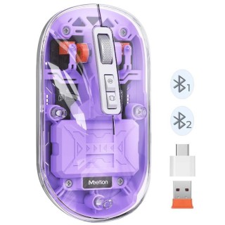 Meetion MT-BTM005 Wireless Bluetooth Mouse Purple