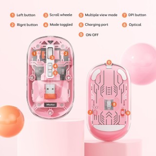 Meetion MT-BTM005 Wireless Bluetooth Mouse Pink