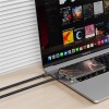 XO Braided USB 2.0 Cable USB-C male - USB-C 60W Black 0.2m (249-0150)