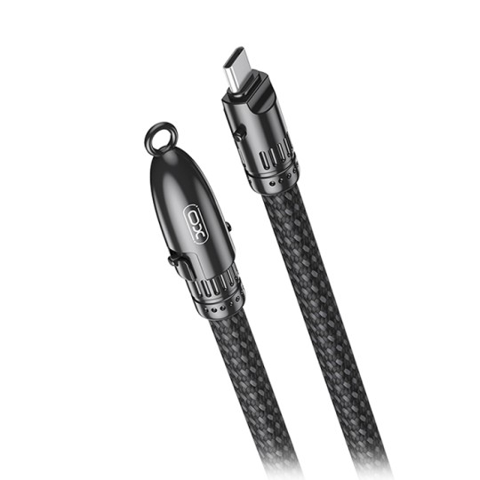 XO Braided USB 2.0 Cable USB-C male - USB-C 60W Black 0.2m (249-0150)