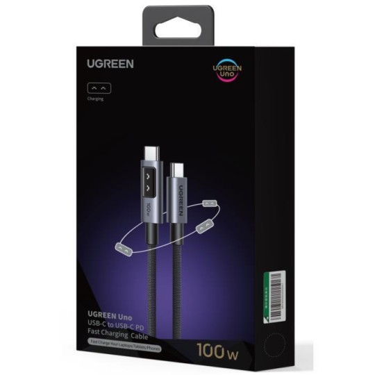 UGREEN L509 35513 Καλώδιο Φόρτισης USB-C σε USB-C PD 100W 3m Μαύρο