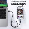 UGREEN L509 35513 Καλώδιο Φόρτισης USB-C σε USB-C PD 100W 3m Μαύρο
