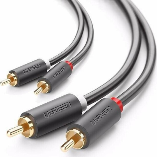 UGREEN AV104 10517 Καλώδιο Ήχου 2xRCA M/M 1.5m Μαύρο